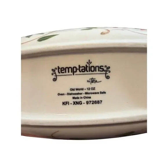 Temptations Old World 9 Piece Set floral lace holiday Ceramic NEW with lids - Picture 3 of 5